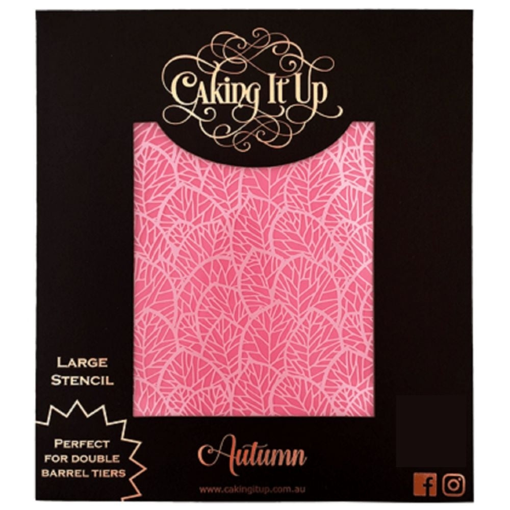 Caking It Up Autumn Cake Stencil