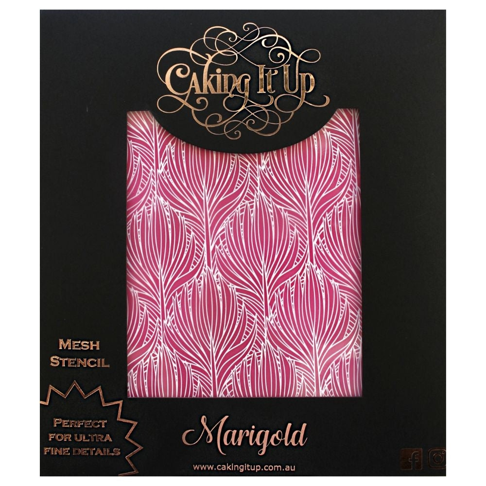 Caking It Up Marigold Mesh Cake Stencil