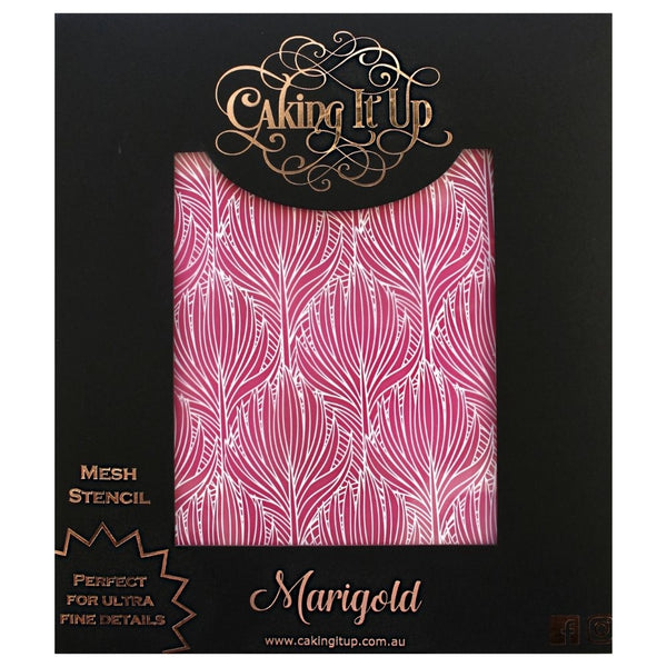 Caking It Up Marigold Mesh Cake Stencil