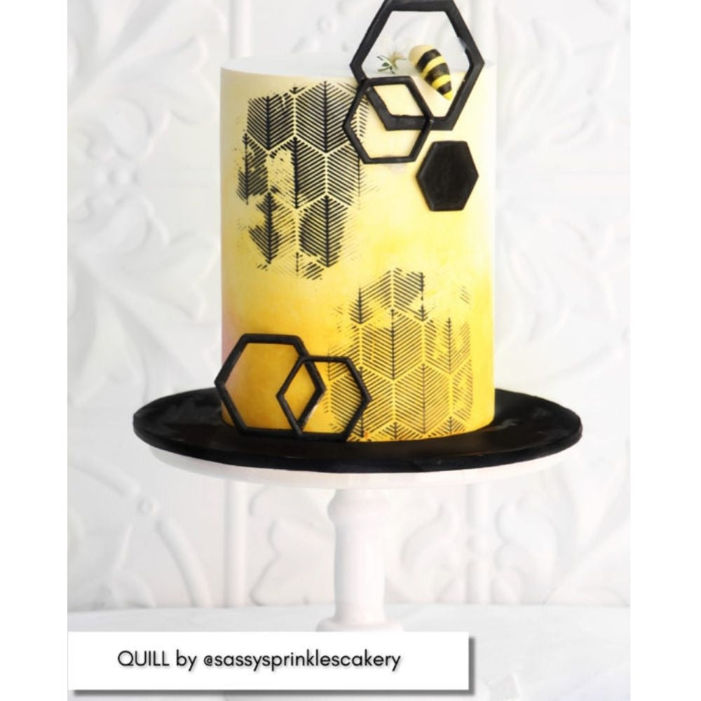 Caking It Up Quill Mesh Cake Stencil