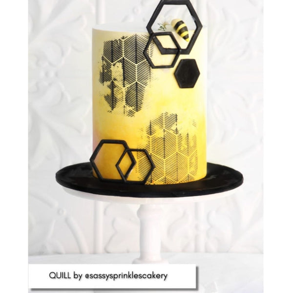 Caking It Up Quill Mesh Cake Stencil