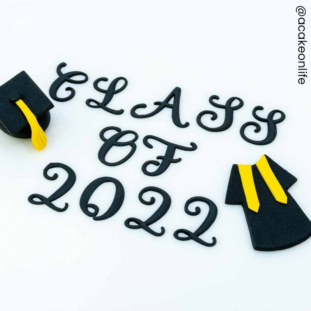 FMM Swirly Alphabet Font Upper Case Cutter Set