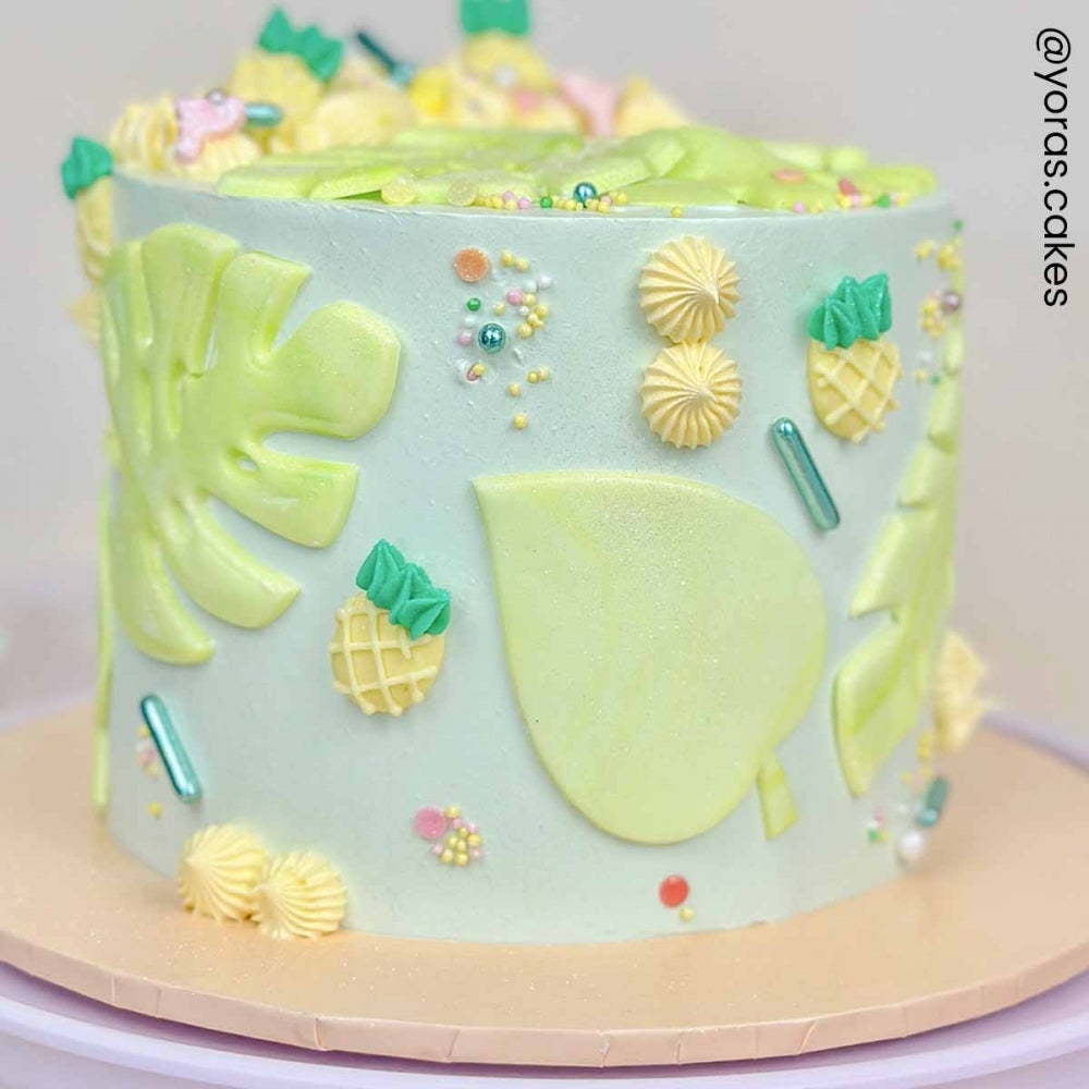FunCakes Pineapple & Palm Trees Sugar Decorations Set Of 12