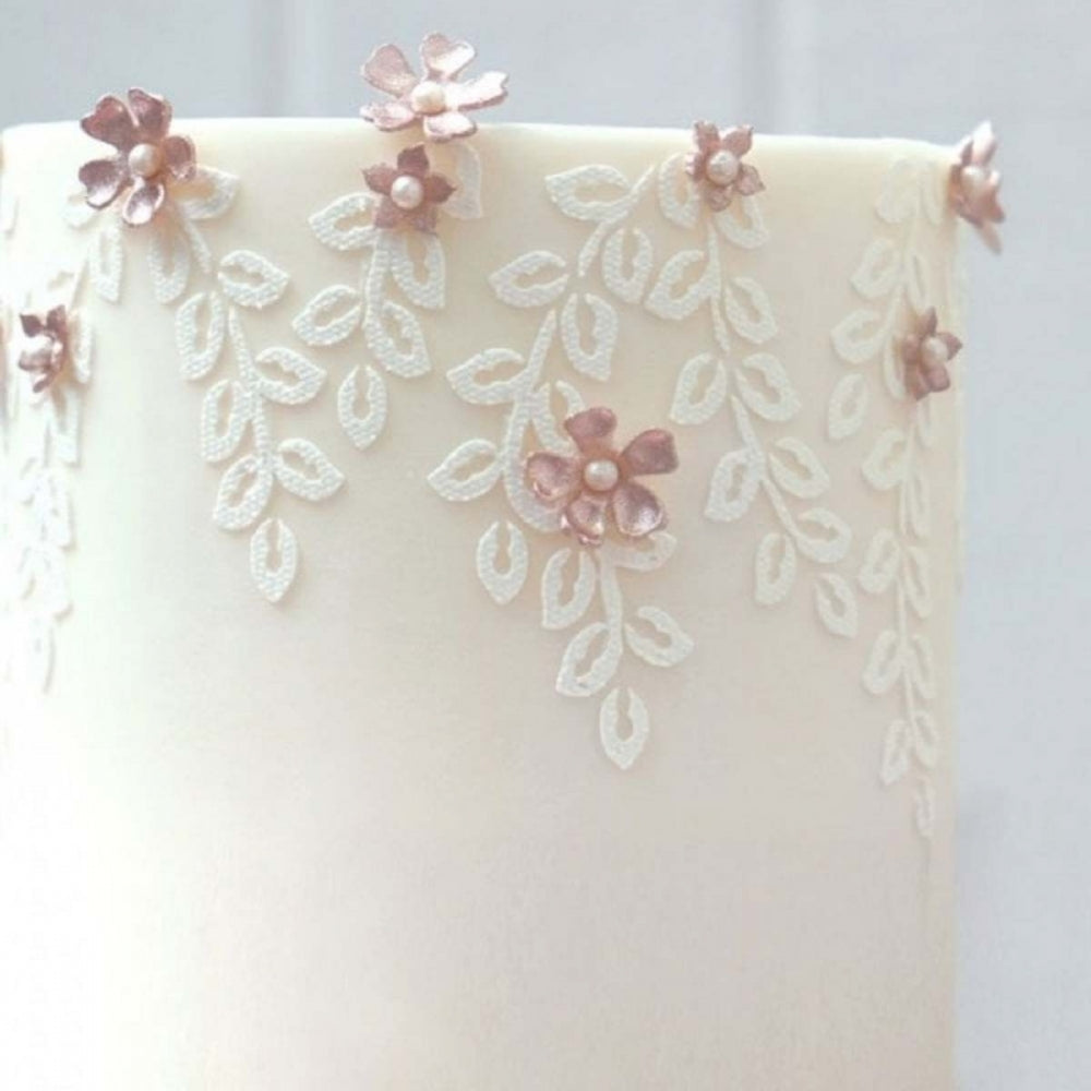 Evil Cake Genius Alexandria Lace Vine Cake Stencil #11