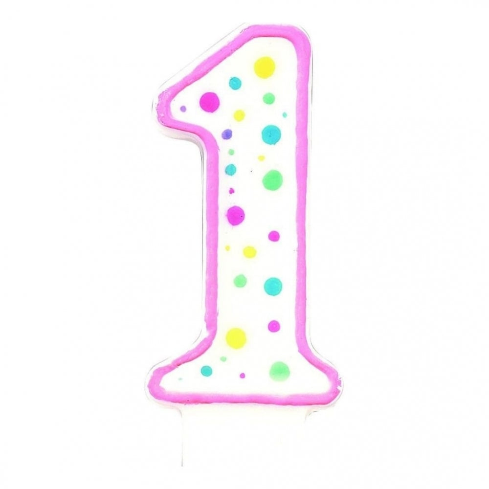 Wilton Number 1 Pink Party Candle