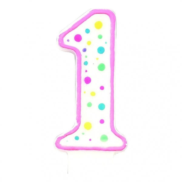Wilton Number 1 Pink Party Candle