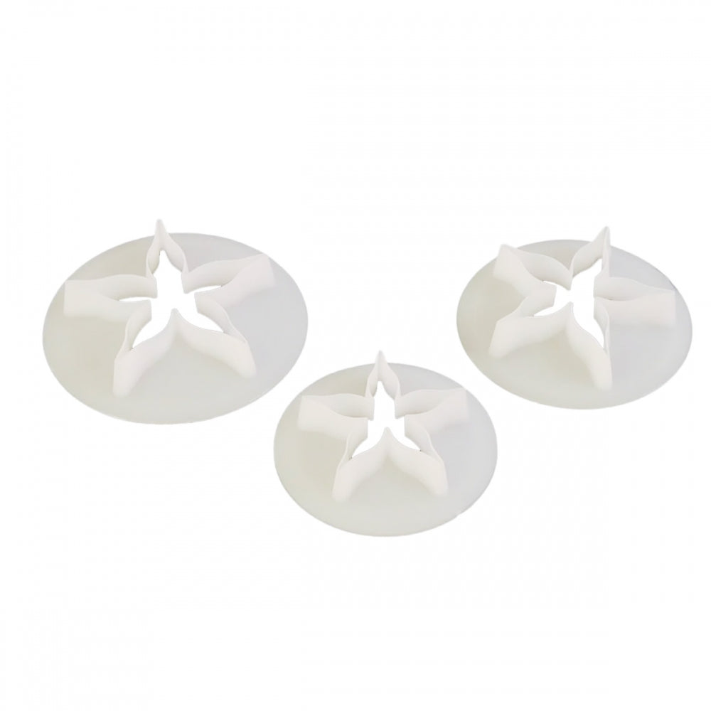 FMM Rose Calyx Icing Cutter Set Of 3 (30mm, 35mm, 40mm) - FMM