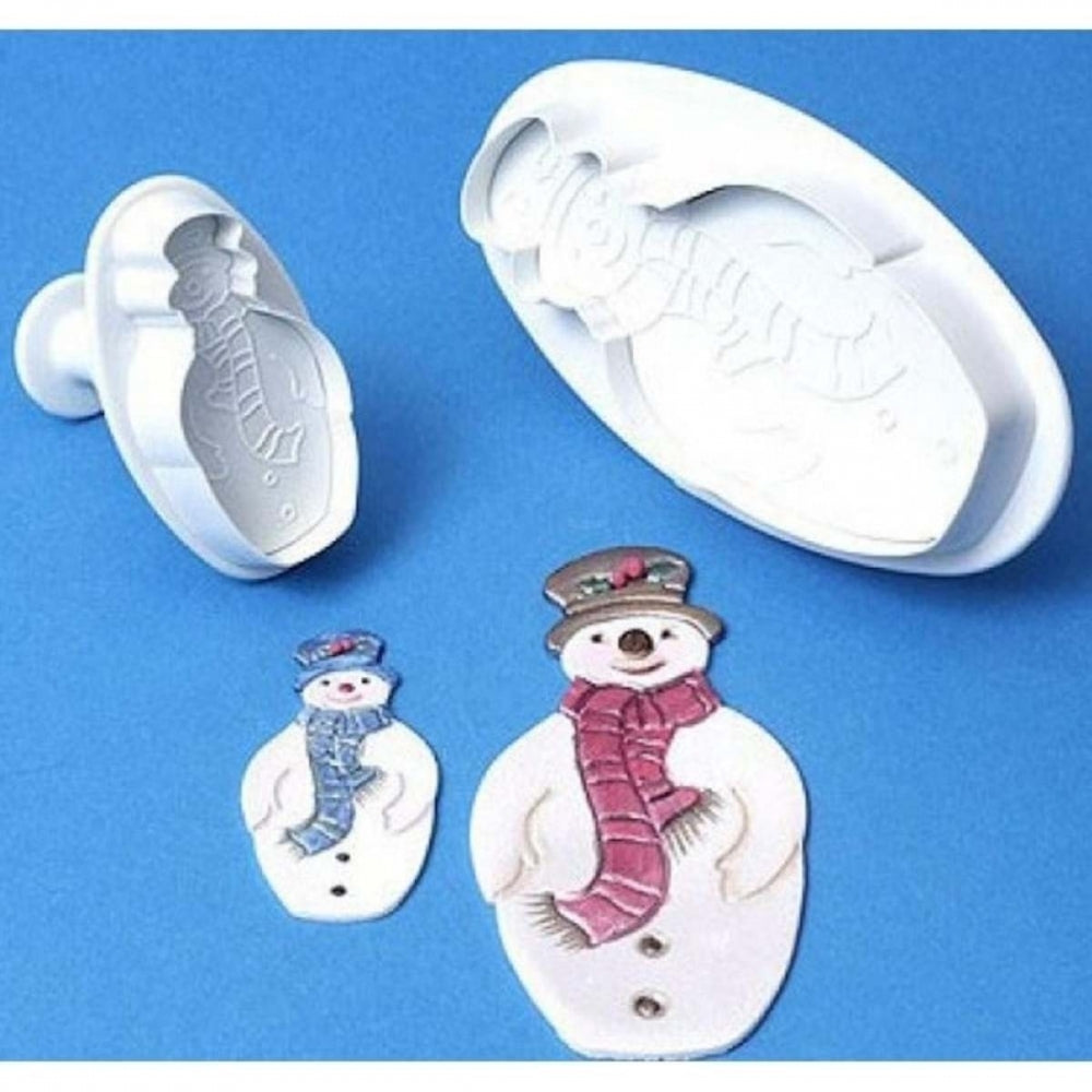 PME Medium And Small Snowman Plunger Cutters 2 Pieces