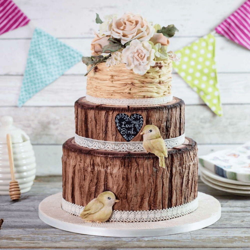 Karen Davies Rustic Woodland Bark Silicone Icing Mould