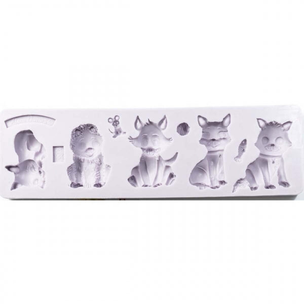 Karen Davies 5 Cats By Alice silicone icing sugarcraft mould set