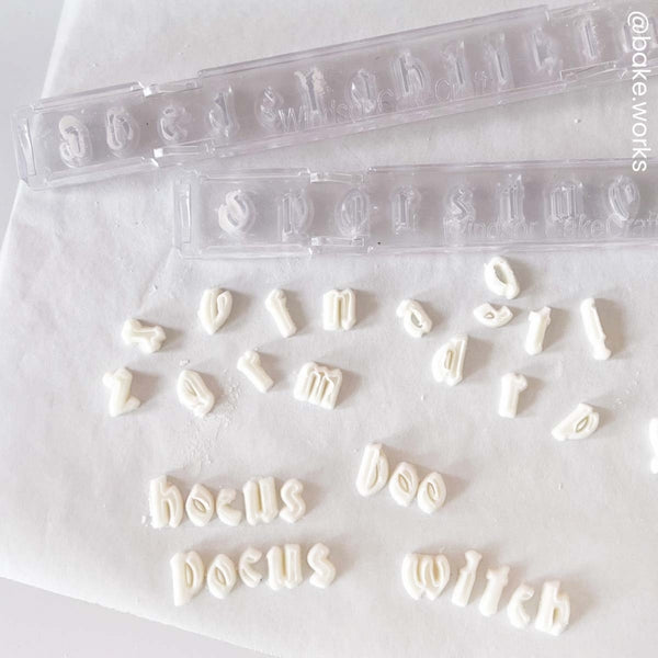 Clikstix Gothic Lower Case Alphabet Icing Cutter & Ejector Set