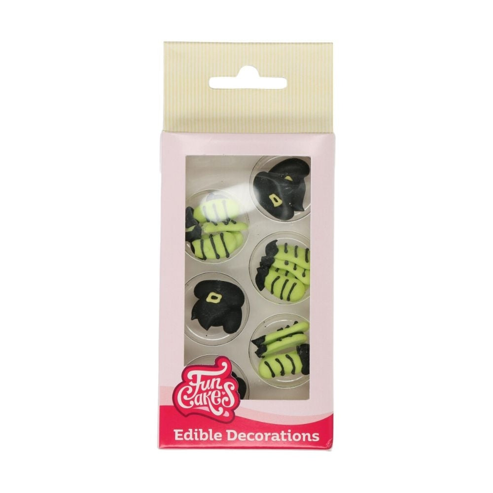 FunCakes Witch Hats & Legs Sugar Decorations Set Of 18