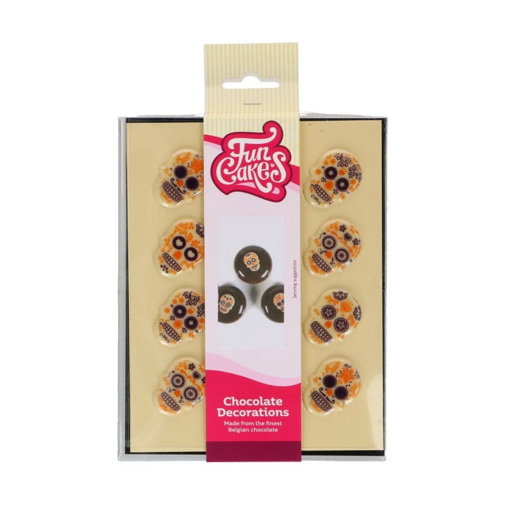 FunCakes Day Of The Dead Chocolate Toppers x 12