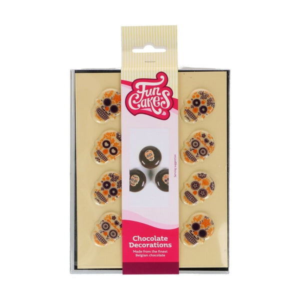 FunCakes Day Of The Dead Chocolate Toppers x 12