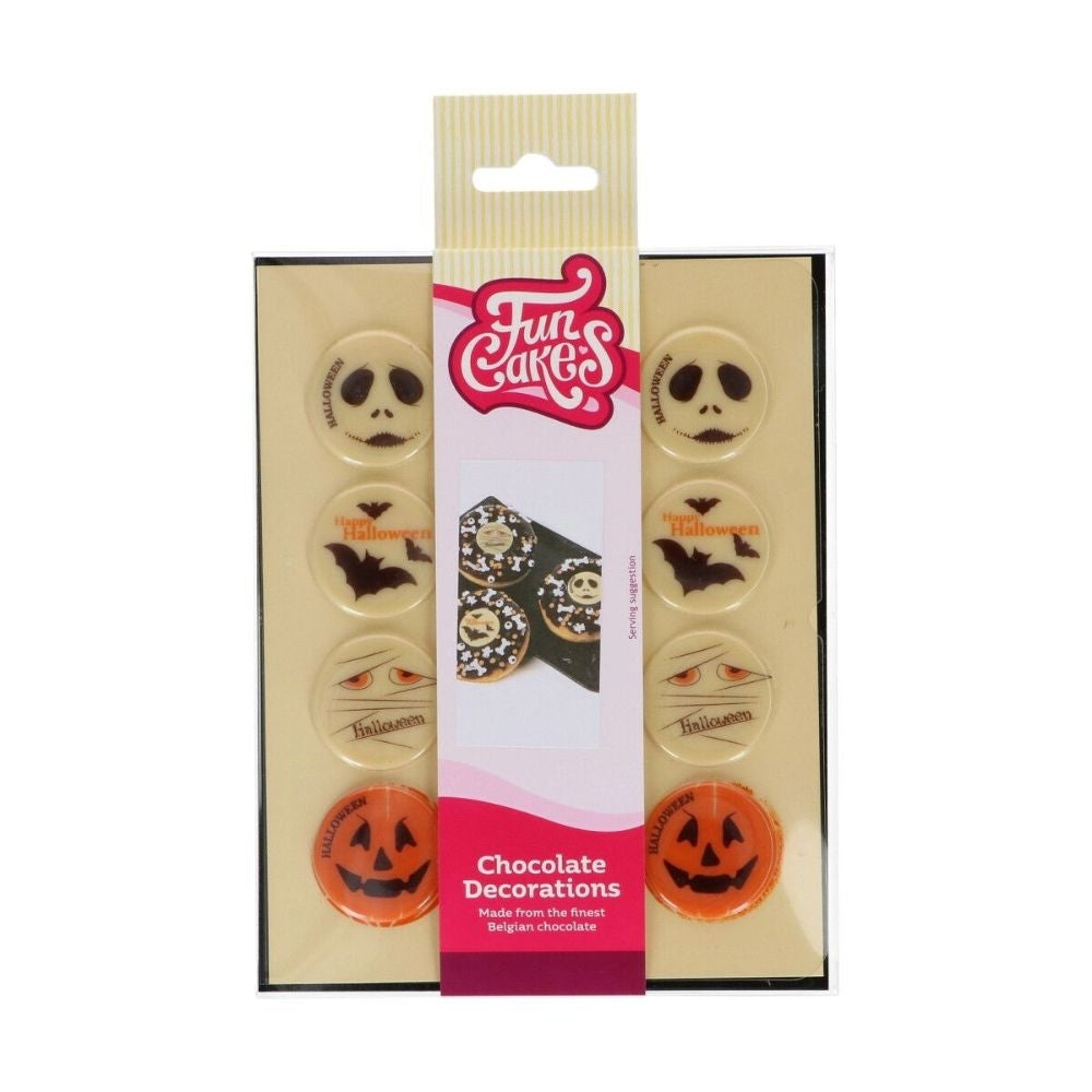 FunCakes Halloween 3.8cm Chocolate Toppers x 12