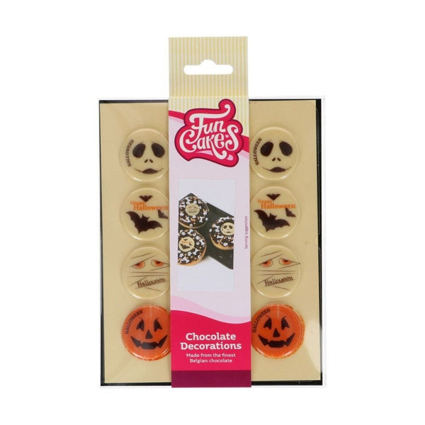 FunCakes Halloween 3.8cm Chocolate Toppers x 12