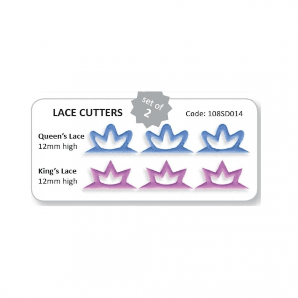 PME Lace Strip - King & Queen 2 pc icing cutter set