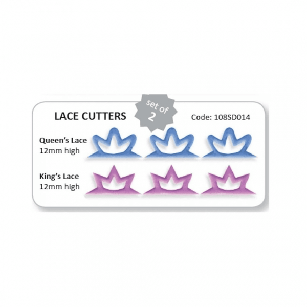 PME Lace Strip - King & Queen 2 pc icing cutter set