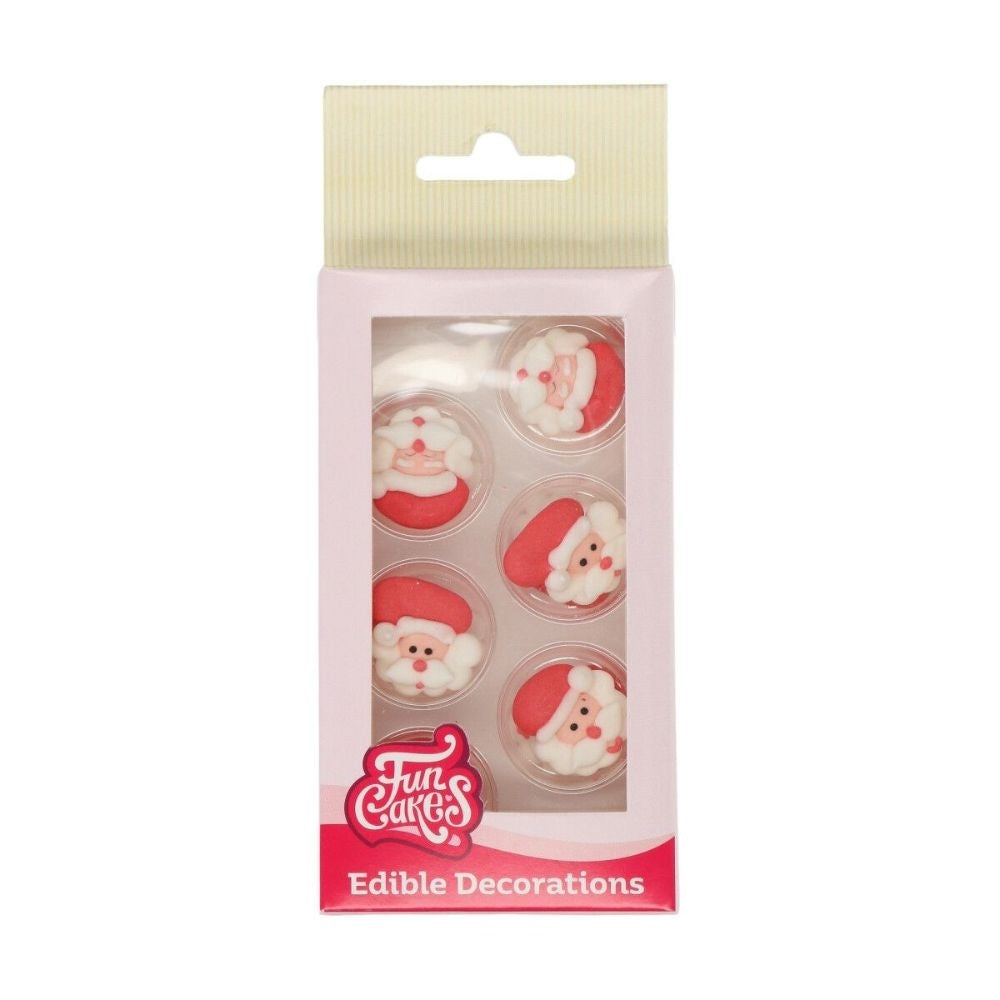 FunCakes Santa Claus Sugar Decorations Set Of 12