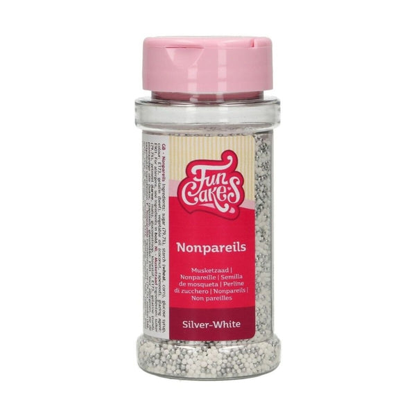 FunCakes Silver-White Nonpareil Sprinkles 80g