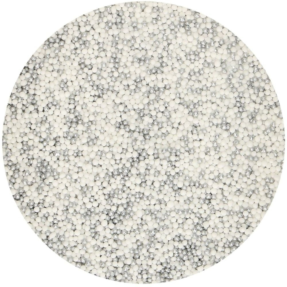 FunCakes Silver-White Nonpareil Sprinkles 80g