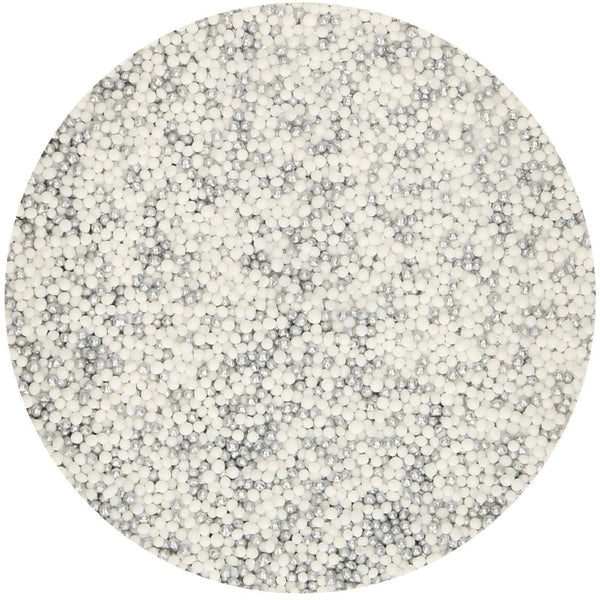 FunCakes Silver-White Nonpareil Sprinkles 80g