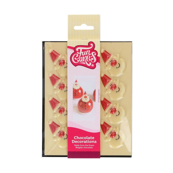 FunCakes Santa Chocolate Decorations x 12