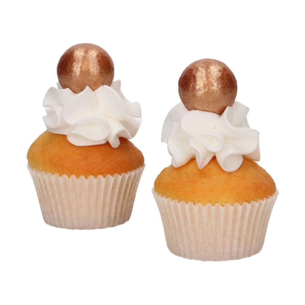 FunCakes Bronze Gold Pearl Choco Balls x 8
