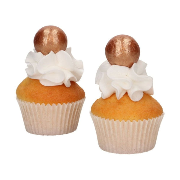 FunCakes Bronze Gold Pearl Choco Balls x 8