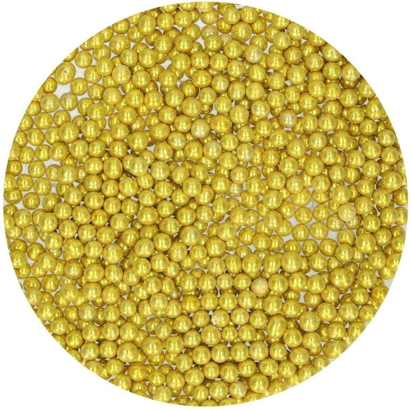 FunCakes Metallic Gold Sugar Pearls 80g