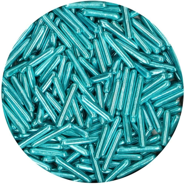 FunCakes Metallic Blue Sugar Rods XL 70g
