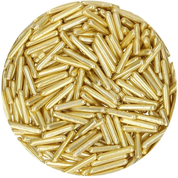 FunCakes Metallic Yellow Gold Sugar Rods XL 70g