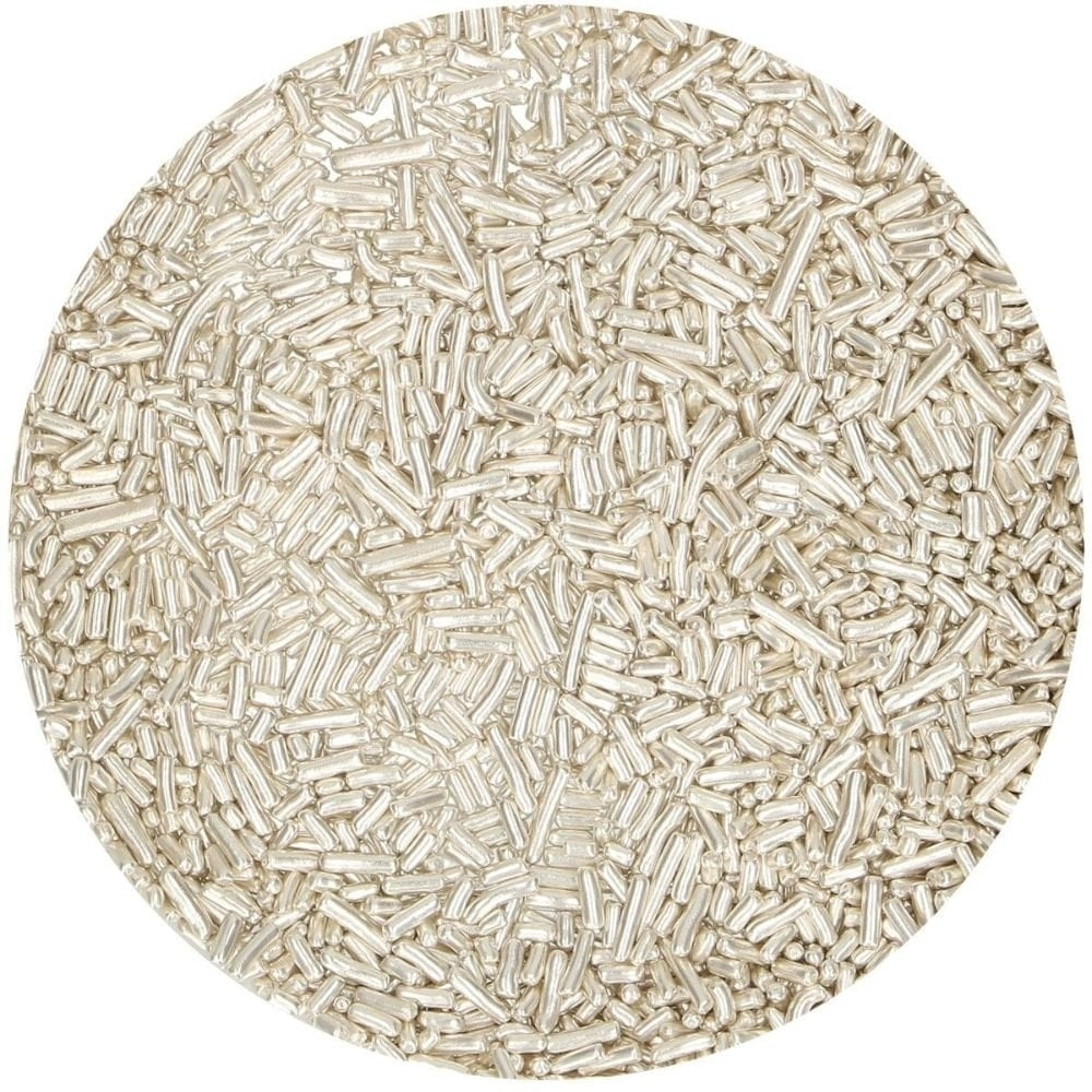 FunCakes Metallic Silver Sugar Strands 80g