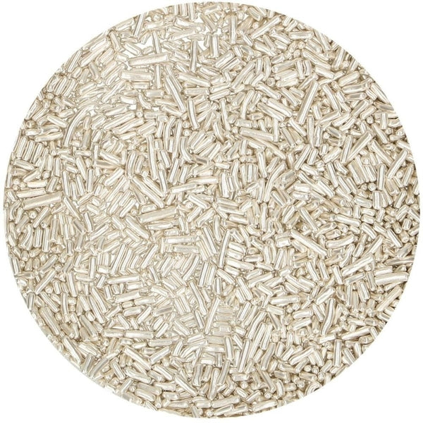 FunCakes Metallic Silver Sugar Strands 80g