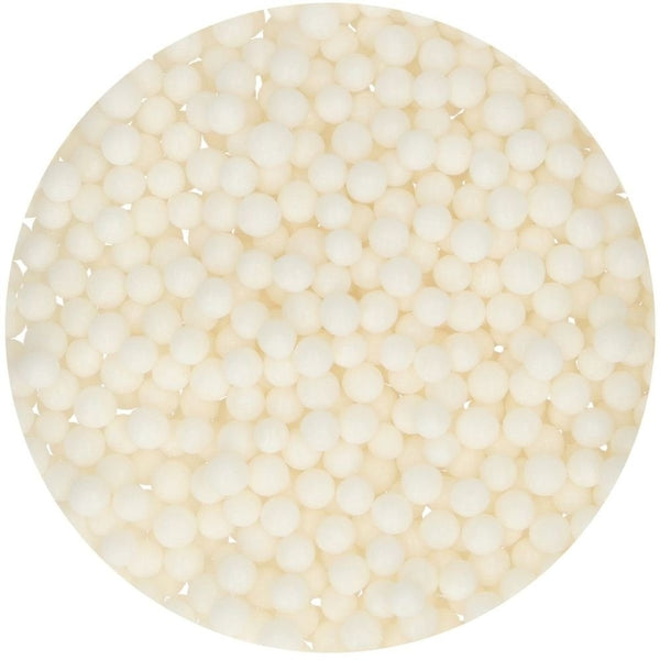 FunCakes White Medium Soft Pearls 60g