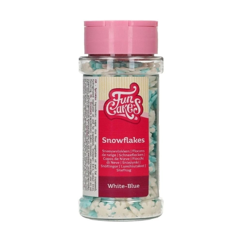 FunCakes EXPIRED - Snowflakes Sprinkles White/Blue 450g - FunCakes [OCT 2025]