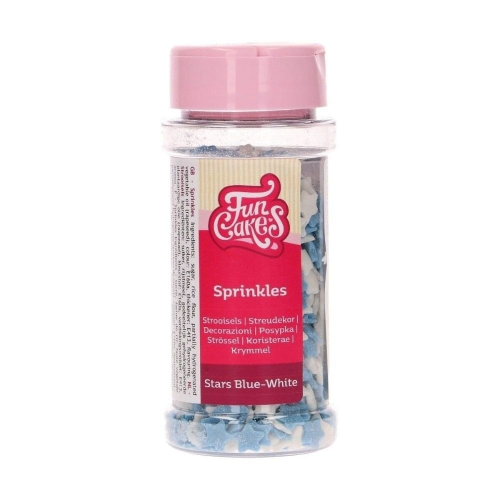 FunCakes Blue & White Star Sprinkles 55g
