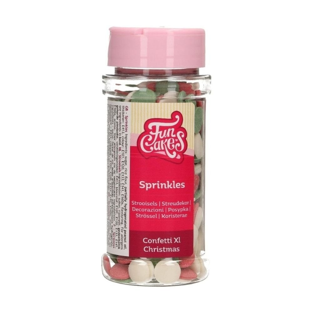 FunCakes XL Christmas Confetti Sprinkles 60g