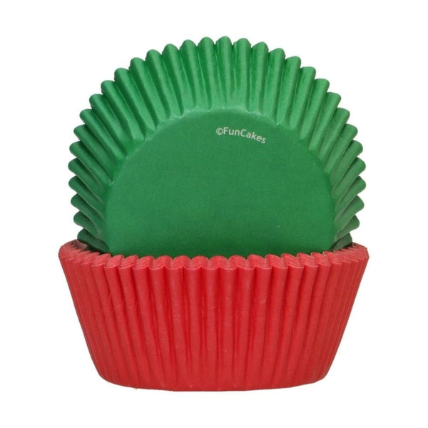 FunCakes Red & Green Baking Cases x 48