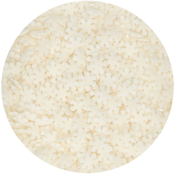 FunCakes White Snowflake Sprinkles 50g