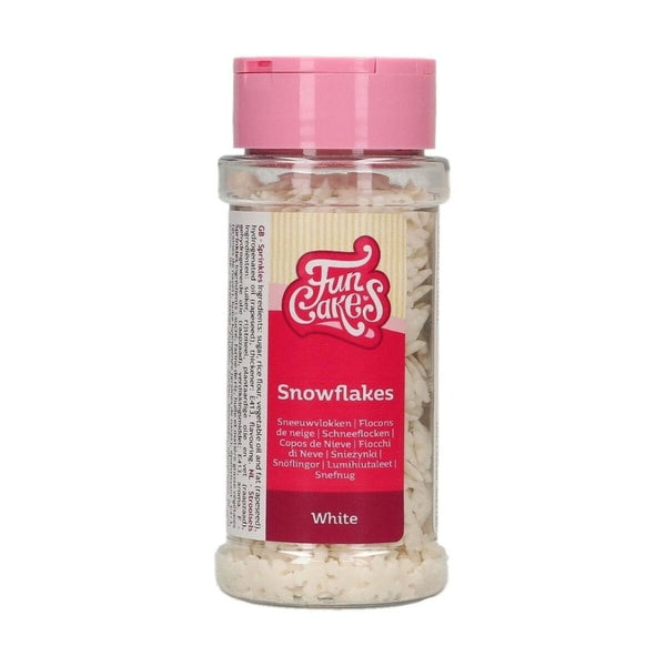 FunCakes White Snowflake Sprinkles 50g