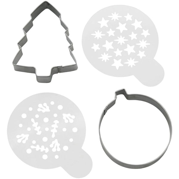 Wilton Cookie Cutter & Stencil Set/4