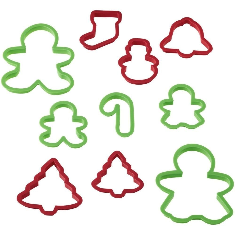 Wilton Plastic Cookie Cutter Christmas x10