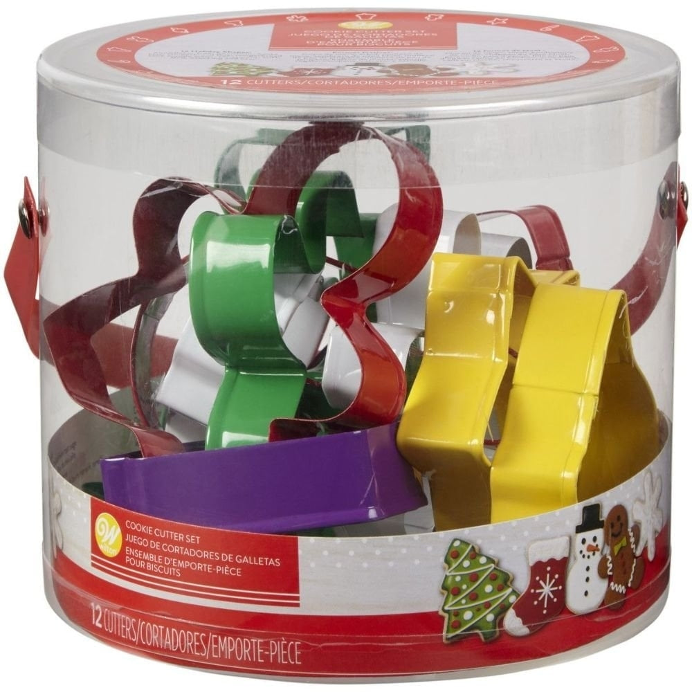 Wilton Cookie Cutter Tub Christmas x12