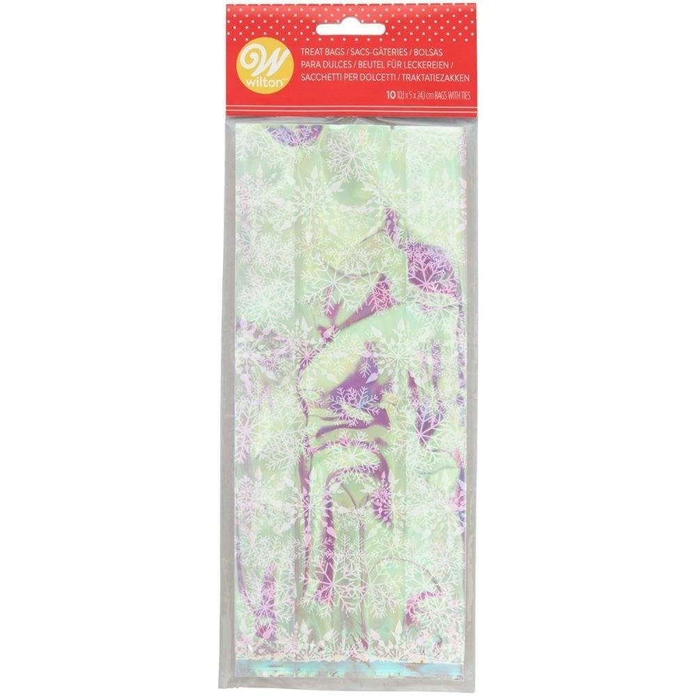 Wilton Treat Bags Iridescent Snowflake x10