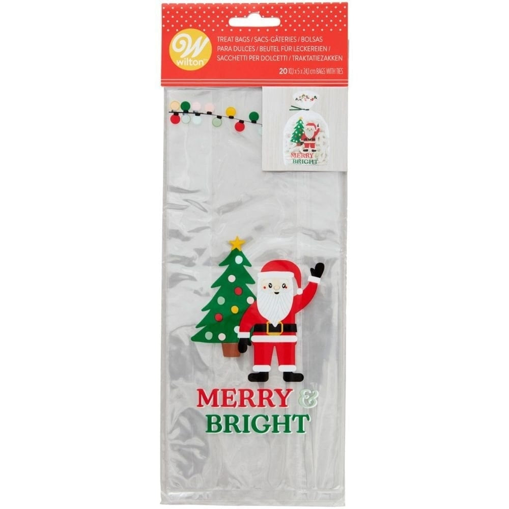 Wilton Treat Bags Santa Merry & Bright x20
