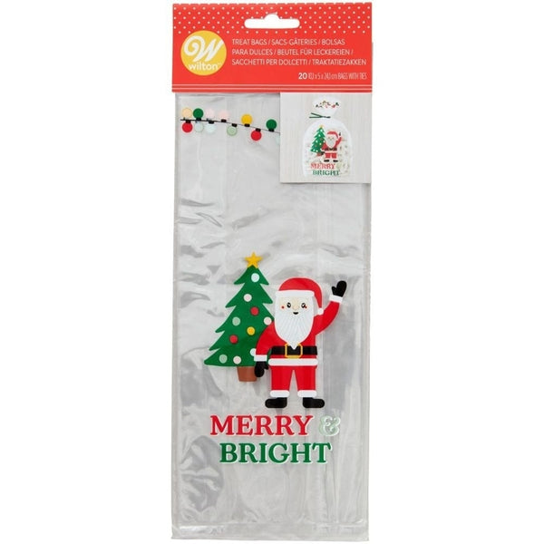 Wilton Treat Bags Santa Merry & Bright x20