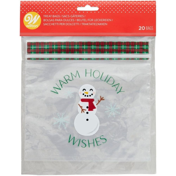 Wilton Snowman Resealable Treat Bags x20