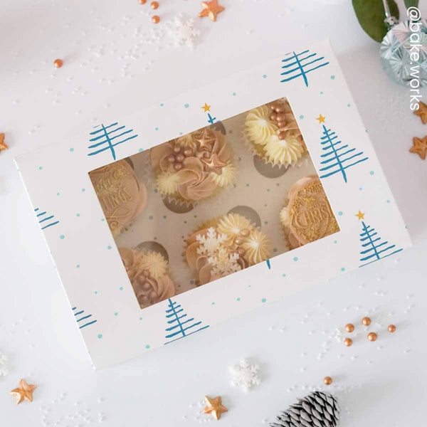 Simply Making Nordic Trees Cupcake Box
