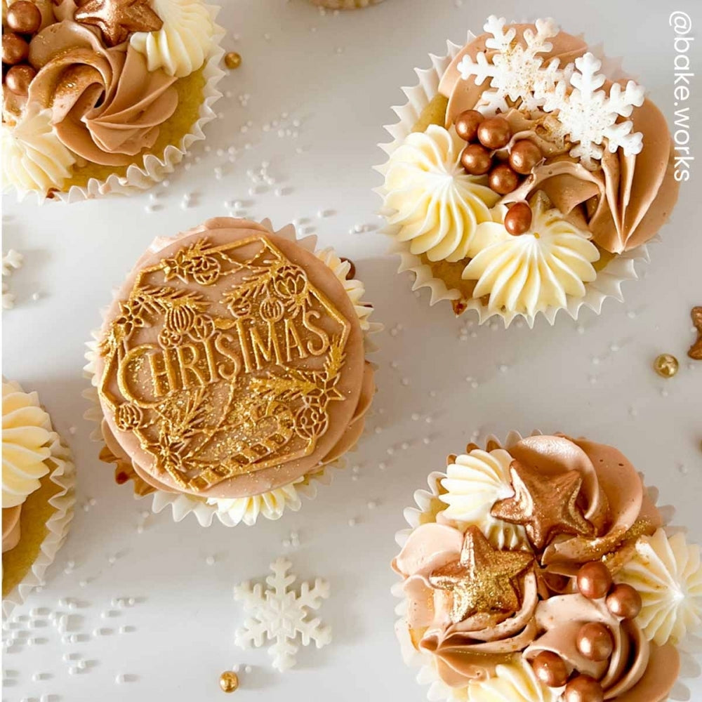 FunCakes Bronze Gold Stars Sugar Decorations Set Of 24